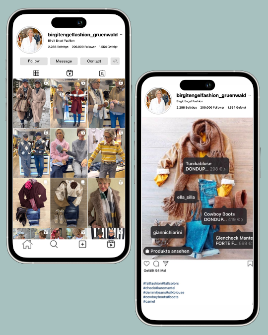 Instagram bei Birgit Engel Fashion Grünwald